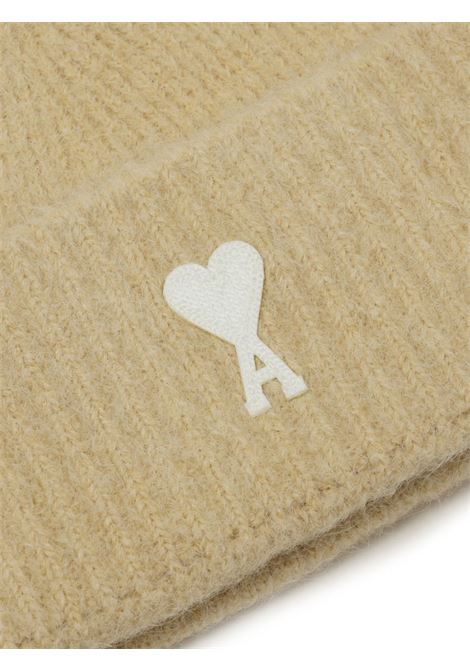 Cream Ami de Coeur beanie hat Ami paris - unisex AMI PARIS | UHA105KN0032719